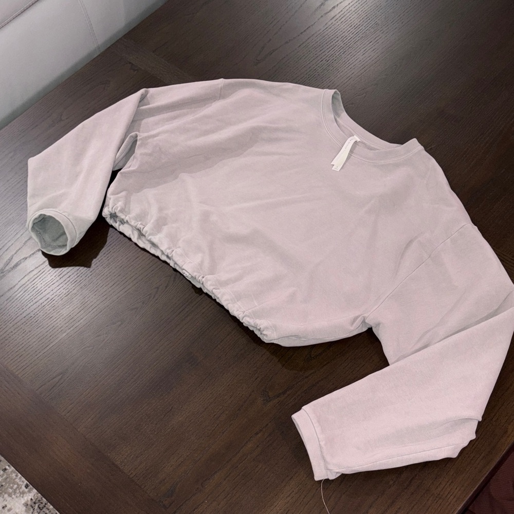 Babaton Beige Region Cropped Sweatshirt
